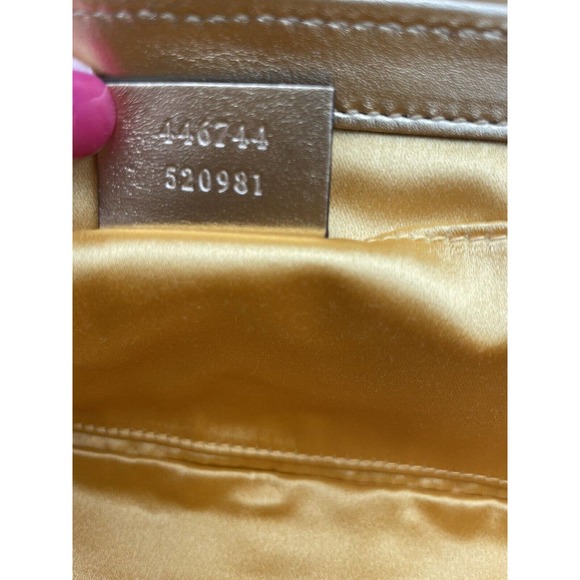 NEW! GUCCI MARMONT METALLIC SEQUIN GOLD  GG CROSSBODY BAG PURSE AUTHENTIC - Picture 15 of 15